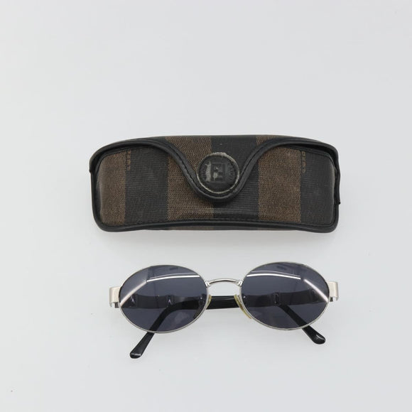 FENDI Sunglasses Metal Black Auth BA13834