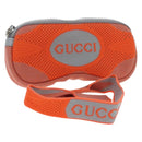 GUCCI Glasses Case Technical knit Orange Silver 824707 Auth BA13835M-1