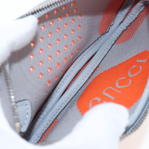 GUCCI Glasses Case Technical knit Orange Silver 824707 Auth BA13835M