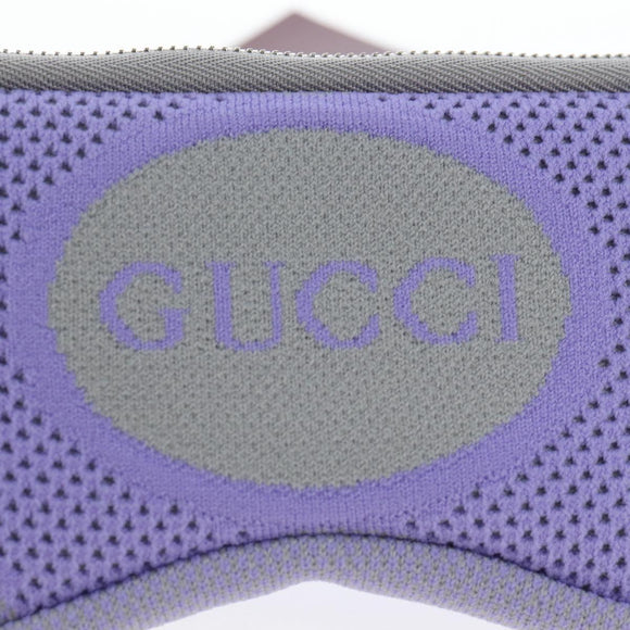 GUCCI Glasses Case Technical knit Purple Silver 824707 Auth BA13836M