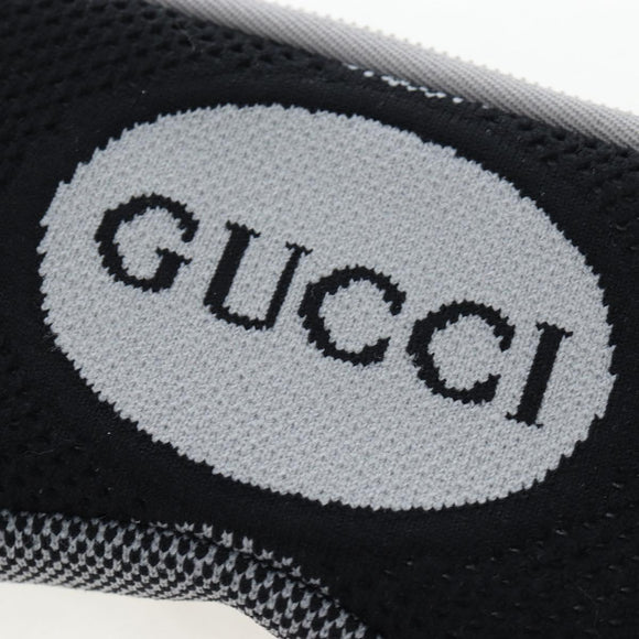 GUCCI Glasses Case Technical knit Black Silver 824707 Auth BA13837M