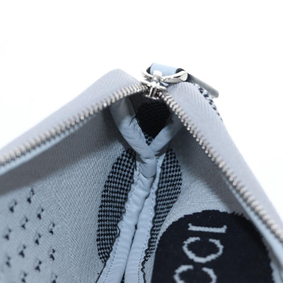 GUCCI Glasses Case Technical knit Black Silver 824707 Auth BA13837M