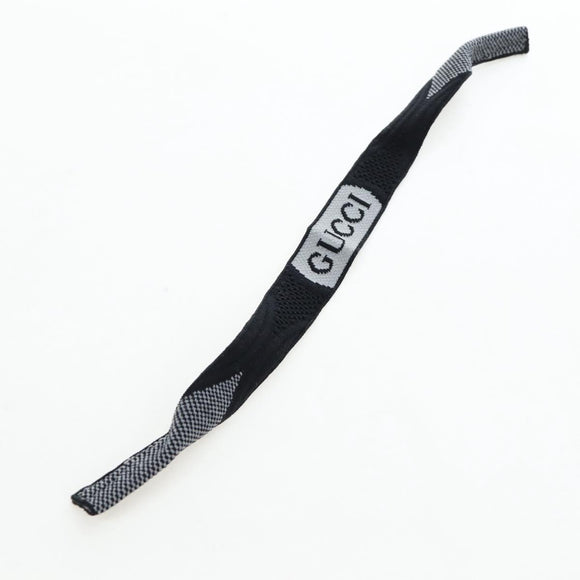 GUCCI Glasses Case Technical knit Black Silver 824707 Auth BA13837M