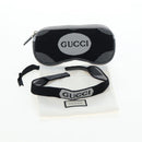 GUCCI Glasses Case Technical knit Black Silver 824707 Auth BA13837M-12