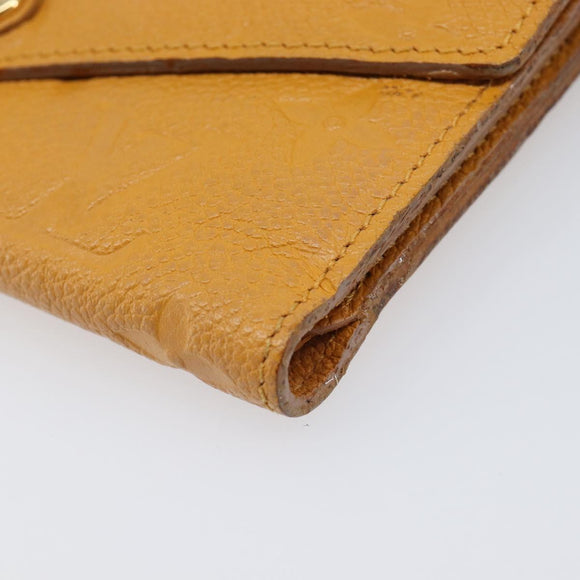 LOUIS VUITTON Empreinte Portefeuille Curie's Compact Saffron Auth BA13838