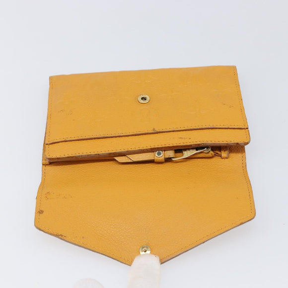 LOUIS VUITTON Empreinte Portefeuille Curie's Compact Saffron Auth BA13838