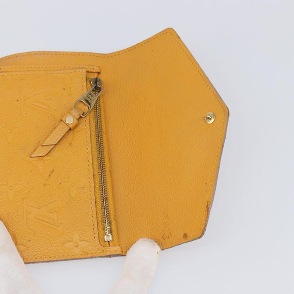 LOUIS VUITTON Empreinte Portefeuille Curie's Compact Saffron Auth BA13838