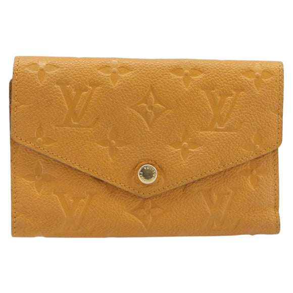 LOUIS VUITTON Empreinte Portefeuille Curie's Compact Saffron Auth BA13838