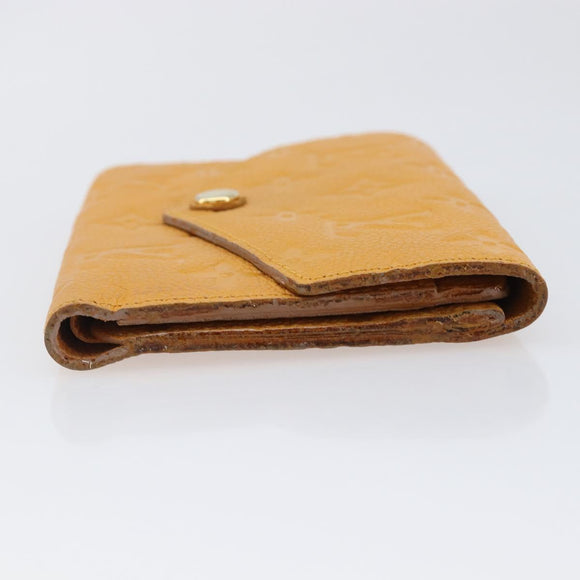 LOUIS VUITTON Empreinte Portefeuille Curie's Compact Saffron Auth BA13838