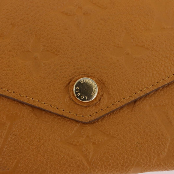 LOUIS VUITTON Empreinte Portefeuille Curie's Compact Saffron Auth BA13838