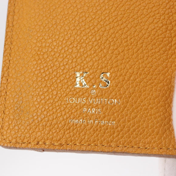 LOUIS VUITTON Empreinte Portefeuille Curie's Compact Saffron Auth BA13838