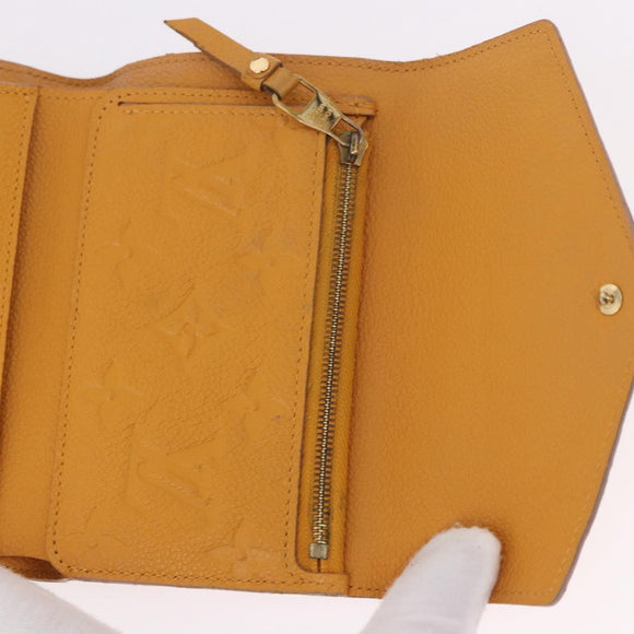 LOUIS VUITTON Empreinte Portefeuille Curie's Compact Saffron Auth BA13838