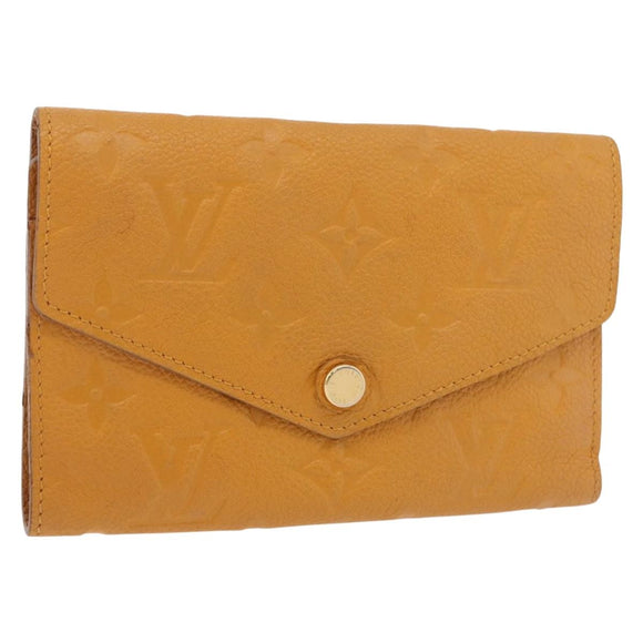 LOUIS VUITTON Empreinte Portefeuille Curie's Compact Saffron Auth BA13838