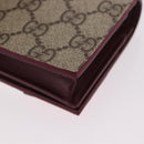 GUCCI GG Supreme Bifold Wallet PVC Beige Gold 818767 Auth BA13845M-11