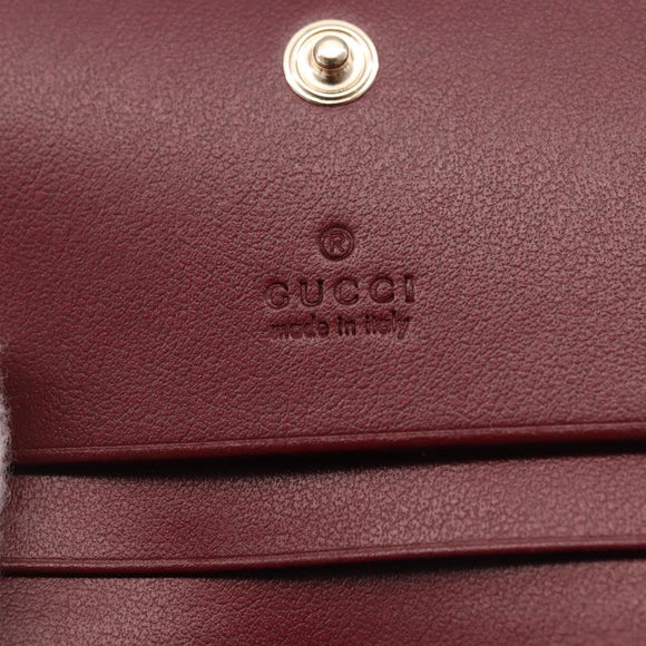 GUCCI GG Supreme Bifold Wallet PVC Beige Gold 818767 Auth BA13845M