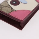 GUCCI GG Supreme Bifold Wallet PVC Beige Gold 818767 Auth BA13845M-8