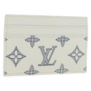 LOUIS VUITTON Monogram Shadow Porte Cartes Double White M83699 Auth BA13846SAM-1