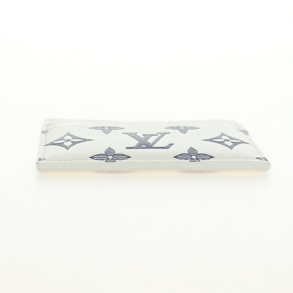 LOUIS VUITTON Monogram Shadow Porte Cartes Double White M83699 Auth BA13846SAM