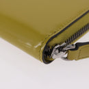 GUCCI Wallet Patent leather Green Silver 817375 Auth BA13847V-11