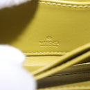 GUCCI Wallet Patent leather Green Silver 817375 Auth BA13847V-15