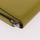 GUCCI Wallet Patent leather Green Silver 817375 Auth BA13847V-8