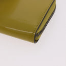 GUCCI Wallet Patent leather Green Silver 817375 Auth BA13847V-9