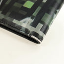 FENDI Zucca Canvas Bifold Wallet Leather Green Black Auth BA13848A-16