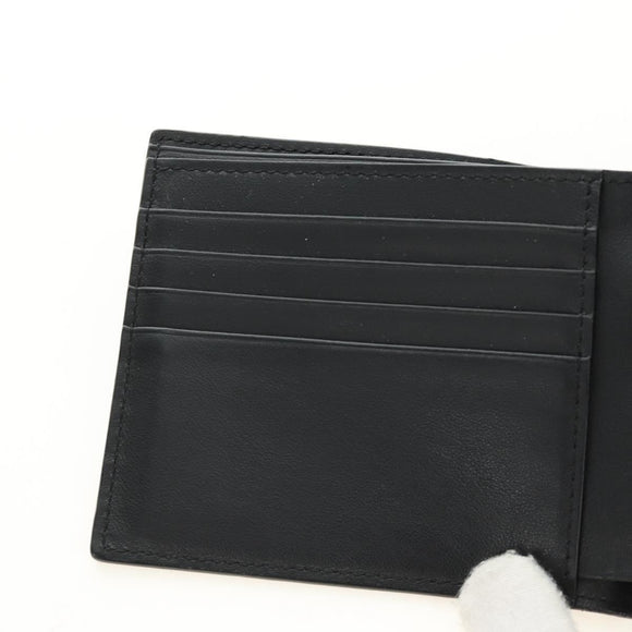 FENDI Zucca Canvas Bifold Wallet Leather Green Black Auth BA13848A