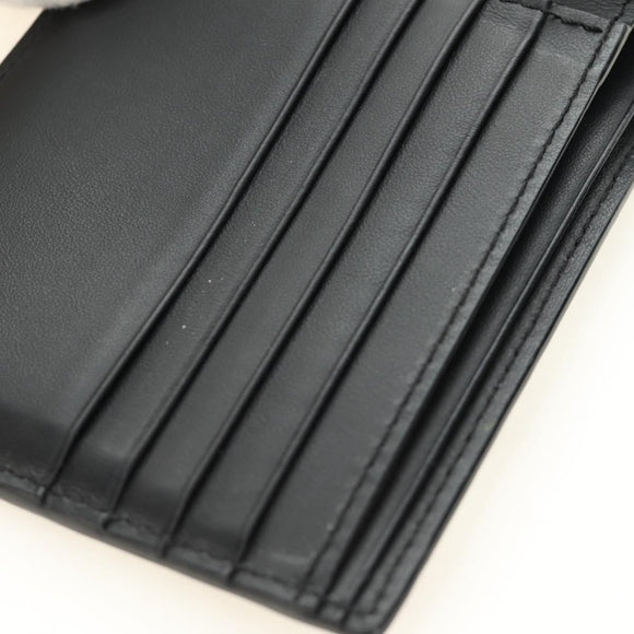 FENDI Zucca Canvas Bifold Wallet Leather Green Black Auth BA13848A