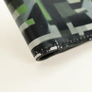 FENDI Zucca Canvas Bifold Wallet Leather Green Black Auth BA13848A-7