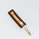 Salvatore Ferragamo Valletta Hair clip metal Brown Gold Auth BA13852V-10