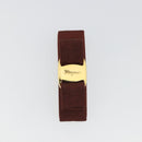 Salvatore Ferragamo Valletta Hair clip metal Brown Gold Auth BA13852V-2