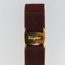 Salvatore Ferragamo Valletta Hair clip metal Brown Gold Auth BA13852V-4