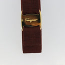 Salvatore Ferragamo Valletta Hair clip metal Brown Gold Auth BA13852V-5