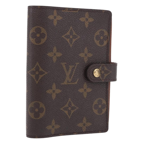 LOUIS VUITTON Monogram Agenda PM Day Planner Cover R20005 LV Auth BA13856