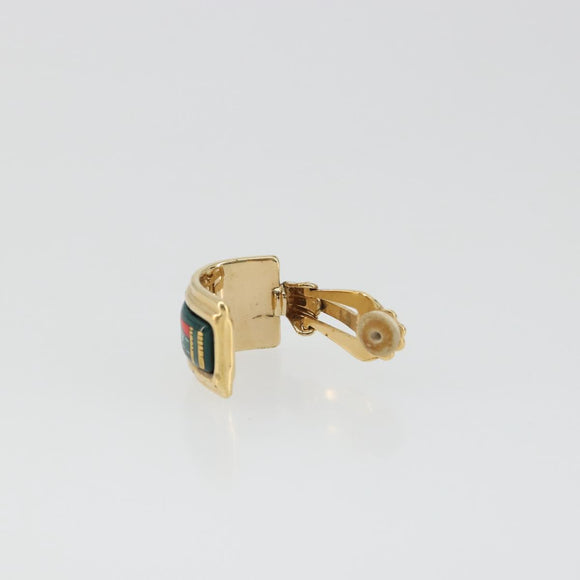 HERMES Emile Earring metal Green Auth BA13857V