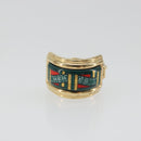 HERMES Emile Earring metal Green Auth BA13857V-7