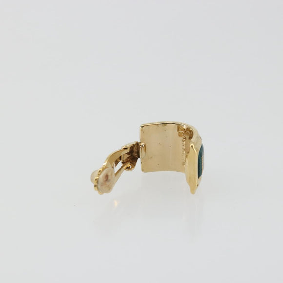 HERMES Emile Earring metal Green Auth BA13857V