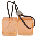 LOUIS VUITTON Hair Cube Unclean Hair Tie plastic 2 Set Orange LV Auth BA13858-10