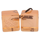 LOUIS VUITTON Hair Cube Unclean Hair Tie plastic 2 Set Orange LV Auth BA13858-8