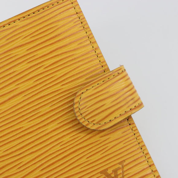 LOUIS VUITTON Epi Agenda Mini Planner Cover Tassili Yellow R20059 Auth BA13859V