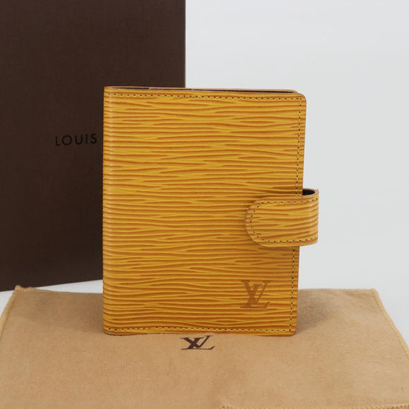 LOUIS VUITTON Epi Agenda Mini Planner Cover Tassili Yellow R20059 Auth BA13859V