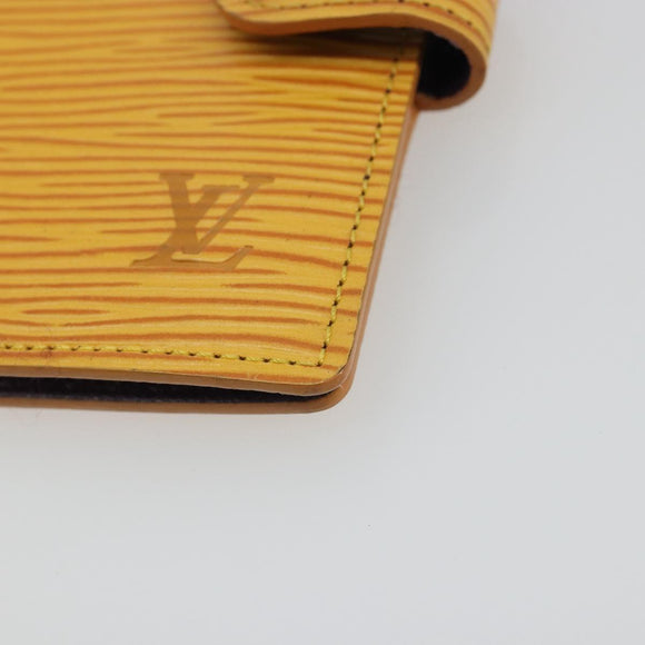 LOUIS VUITTON Epi Agenda Mini Planner Cover Tassili Yellow R20059 Auth BA13859V