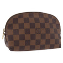 LOUIS VUITTON Damier Ebene Pochette Cosmetic PM Pouch N47516 LV Auth BA13860-1