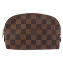 LOUIS VUITTON Damier Ebene Pochette Cosmetic PM Pouch N47516 LV Auth BA13860-13