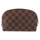 LOUIS VUITTON Damier Ebene Pochette Cosmetic PM Pouch N47516 LV Auth BA13860-2