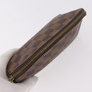 LOUIS VUITTON Damier Ebene Pochette Cosmetic PM Pouch N47516 LV Auth BA13860-5