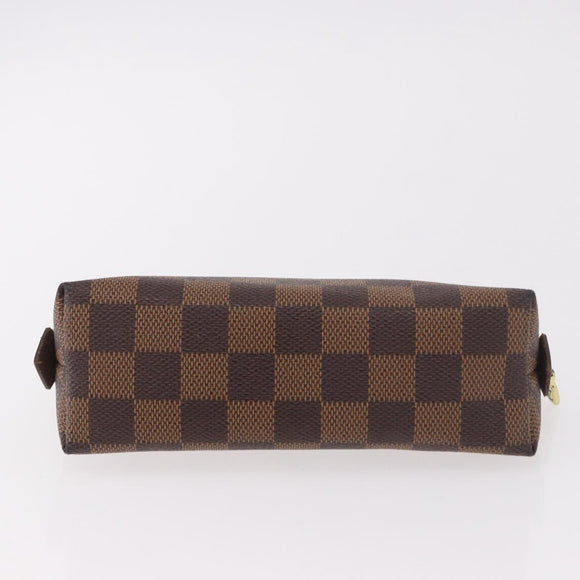 LOUIS VUITTON Damier Ebene Pochette Cosmetic PM Pouch N47516 LV Auth BA13860