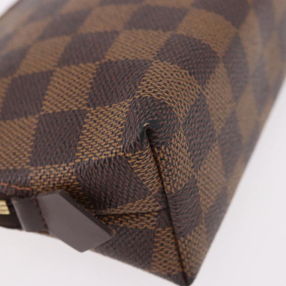 LOUIS VUITTON Damier Ebene Pochette Cosmetic PM Pouch N47516 LV Auth BA13860