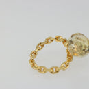 LOUIS VUITTON Bergvale Inclusion Fawn Ring metal Gold M65539 LV Auth BA13861V-8